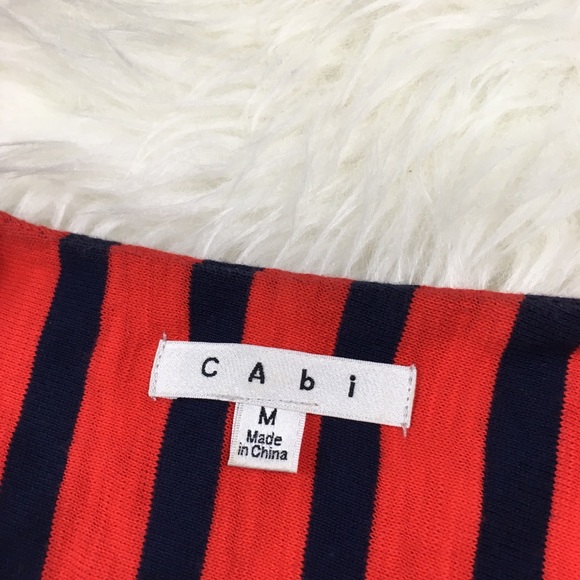 CAbi Red and Navy Striped Knit Blazer - Picture 2 of 6